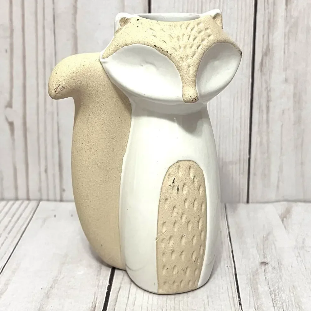 Target Stoneware Woodland Fox Ceramic Bud Vase 5.5” Cabincore